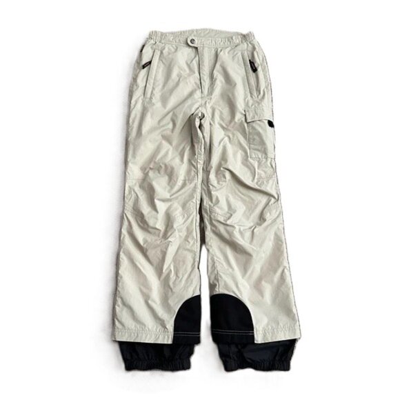 Obermeyer Tan Cargo Ski Snowboard Pants Youth Size 12 Unisex Beige Waterproof - Picture 1 of 15
